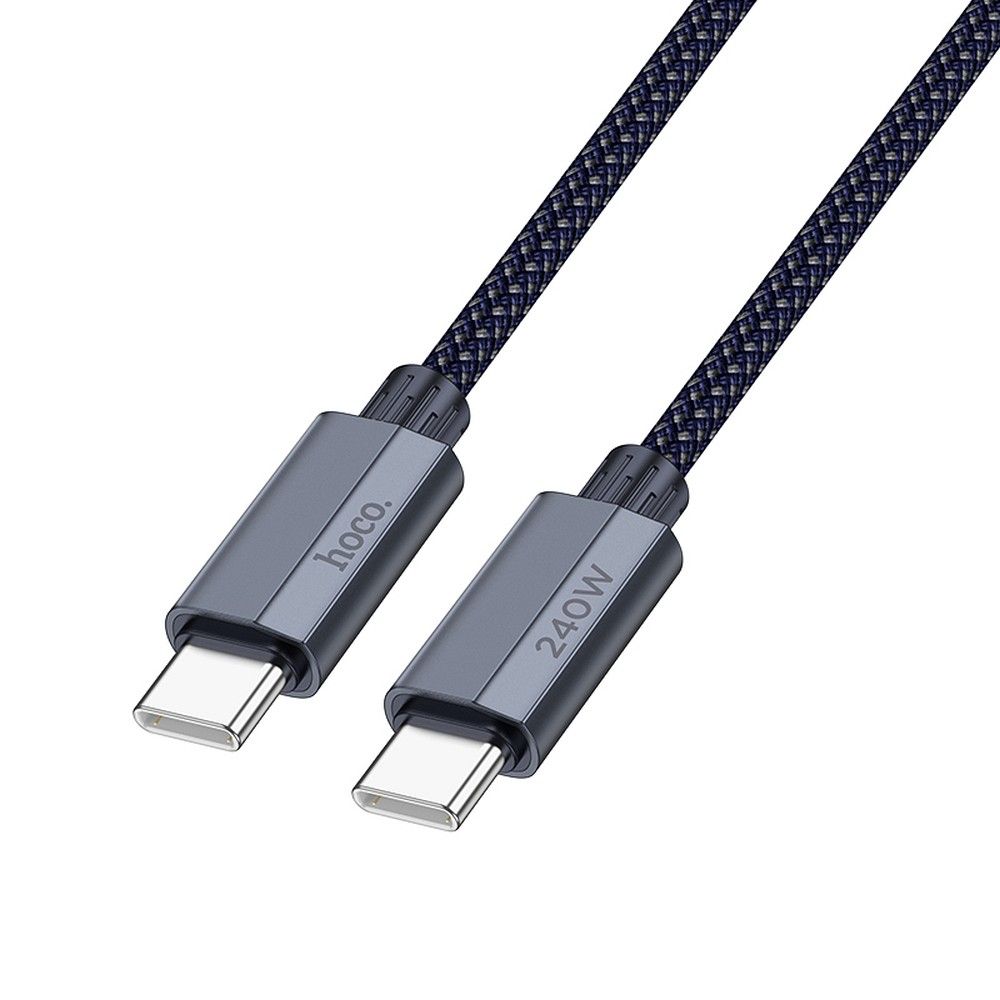 USB-C till USB-C Data- och Laddningskabel HOCO U134, 240W, 1.8m, Grå