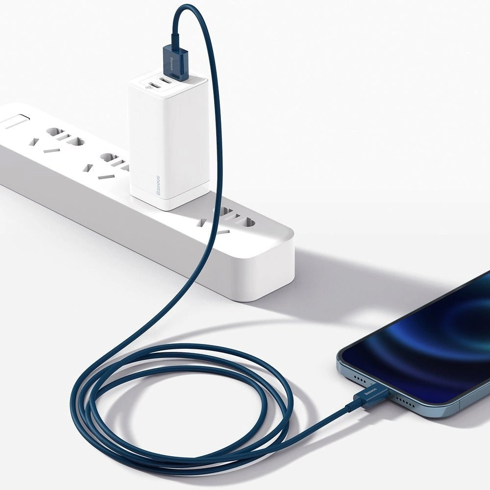 Data- och laddningskabel USB-A - Lightning Baseus Superior Series, 20W, 1m, Blå CALYS-A03