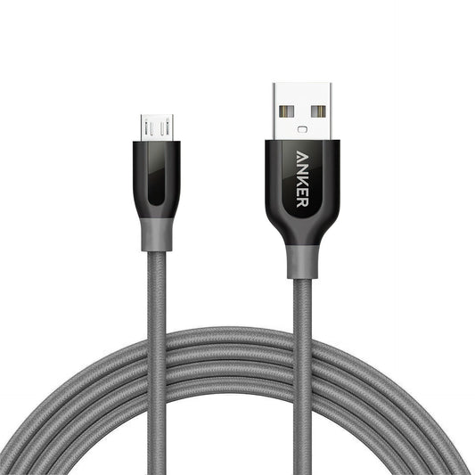 Data- och laddningskabel USB-A - microUSB Anker PowerLine+, 18W, 1,8m, Grå A8143HA1