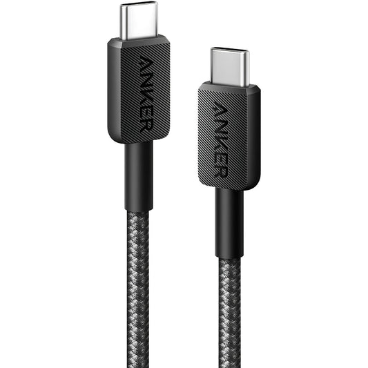 USB-C data- och laddningskabel - USB-C Anker 322, 60W, 0,9m, svart A81F5G11