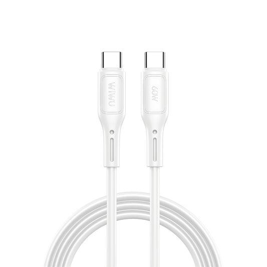 USB-C - USB-C data- och laddningskabel WiWu Wi-C043E Starlink, 60W, 1m, vit