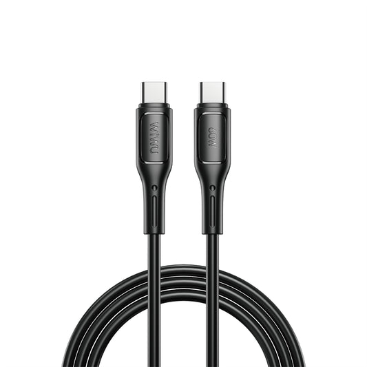 USB-C - USB-C data- och laddningskabel WiWu Wi-C043E Starlink, 60W, 1m, svart