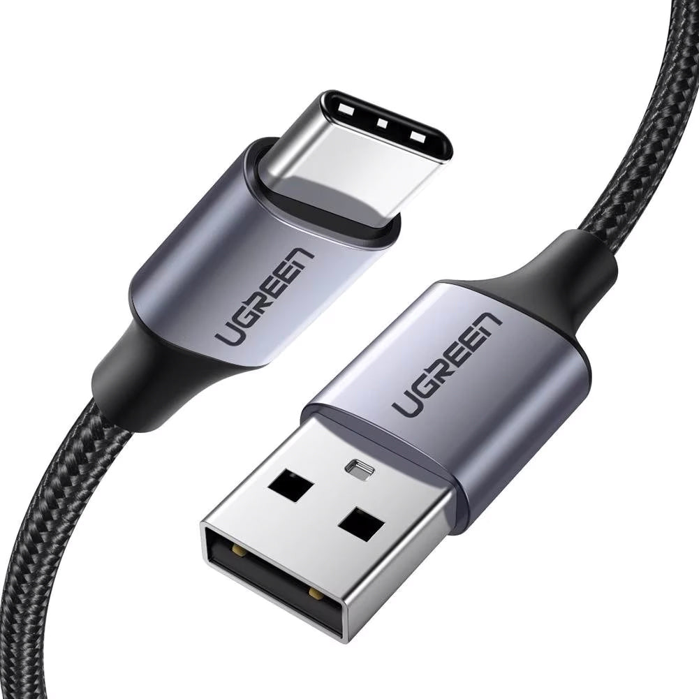 USB-A till USB-C data- och laddningskabel UGREEN US288, 18W, 0,25m, Svart