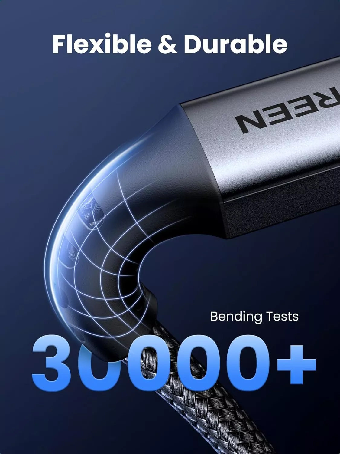 USB-C data- och laddningskabel - USB-C UGREEN US567, 60W, 2m, Grå