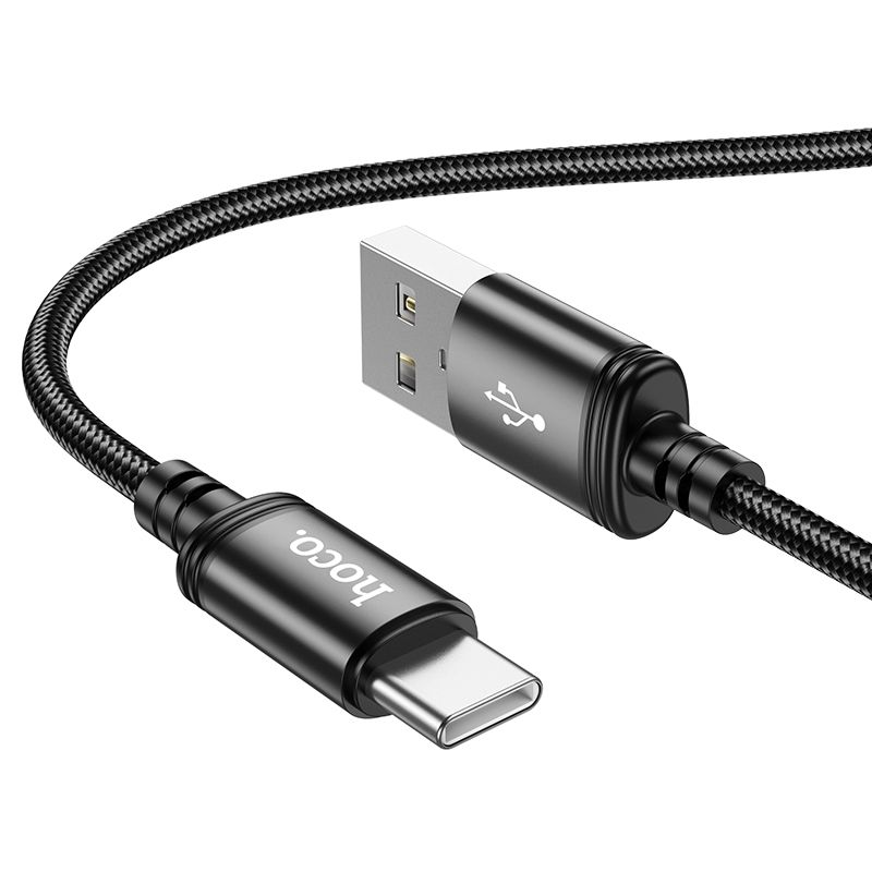 USB-A till USB-C data- och laddningskabel HOCO X89, 18W, 1m, Svart