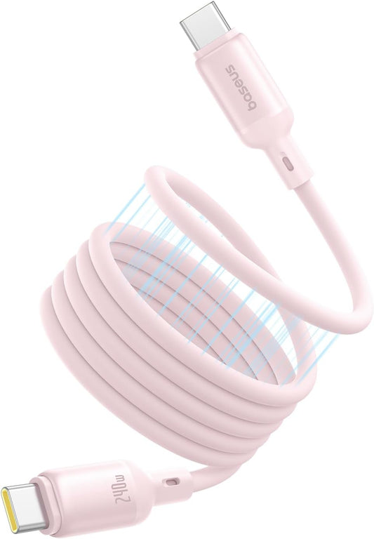 USB-C till USB-C Data- och Laddningskabel Baseus PicoGo, 240W, 1m, Rosa P10376800411-00