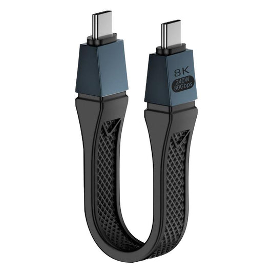 USB-C Data and Charging Cable - USB-C OEM 8K Video, 240W, 0.13m, Black