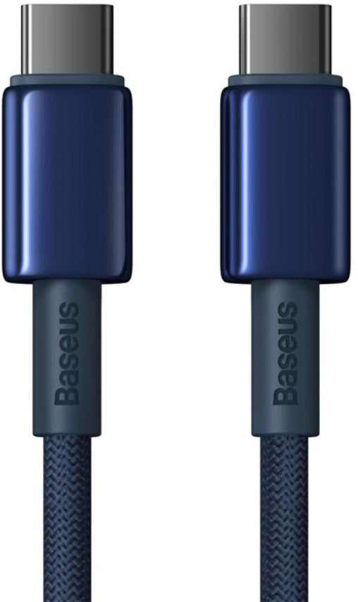 USB-C till USB-C Data- och Laddningskabel Baseus Tungsten Gold, 100W, 2m, Marinblå P10319800321-04