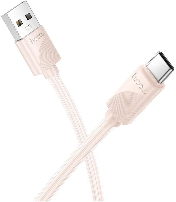 USB-A till USB-C data- och laddningskabel HOCO X114, 18W, 1m, Rosa