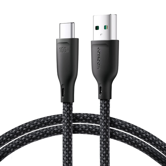USB-A till USB-C data- och laddningskabel Joyroom Multi-Color S-A34, 100W, 1m, Svart