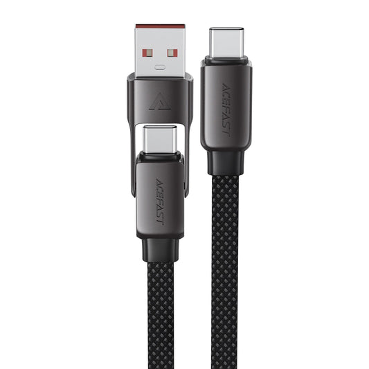 USB-C - USB-A / USB-C Acefast C13-05 data- och laddningskabel, 60W, 0.2m, Svart