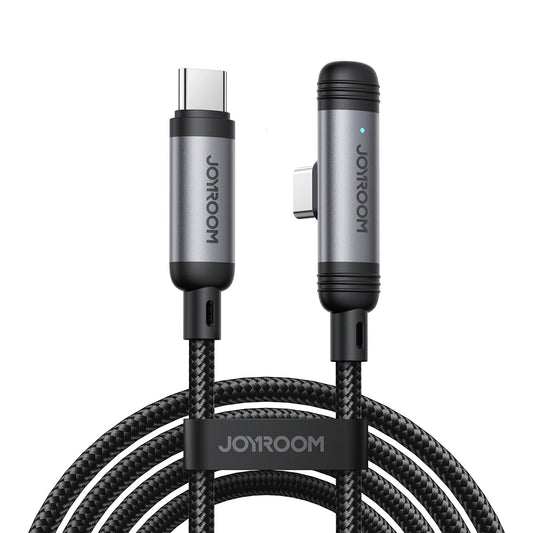 USB-C till USB-C data- och laddningskabel Joyroom S-A56 EnjoyX Angled, 60W, 1.2m, Svart