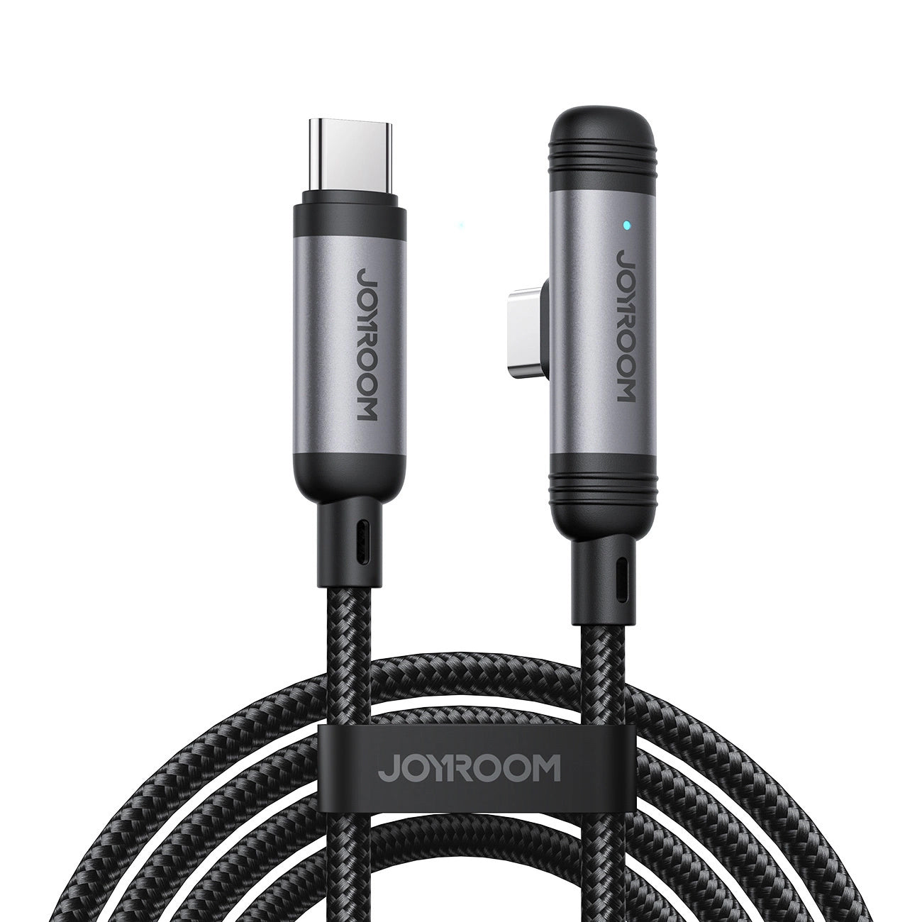 USB-C till USB-C data- och laddningskabel Joyroom S-A56 EnjoyX Angled, 60W, 1.2m, Svart