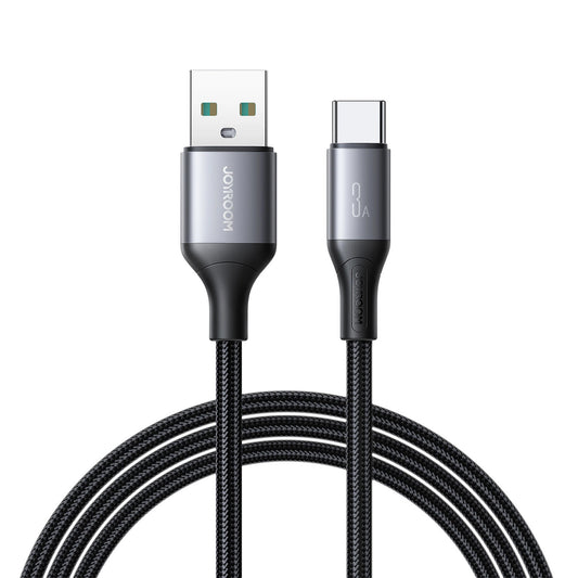 Data- och laddningskabel USB-A - USB-C Joyroom S-A28 Flash, 30W, 2m, Svart