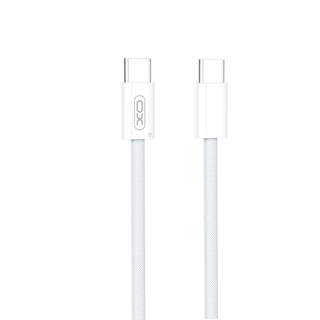 USB-C - USB-C Data- och Laddningskabel XO Design NB-Q260B, 60W, 1.5m, Vit