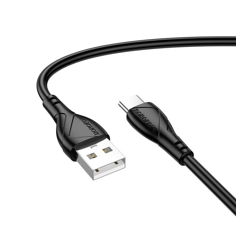 USB-A till USB-C data- och laddningskabel Borofone BX121 Energy, 18W, 1m, Svart