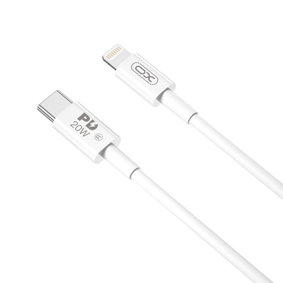 USB-C till Lightning Data- och Laddningskabel XO Design NB-Q189A, 20W, 1m, Vit