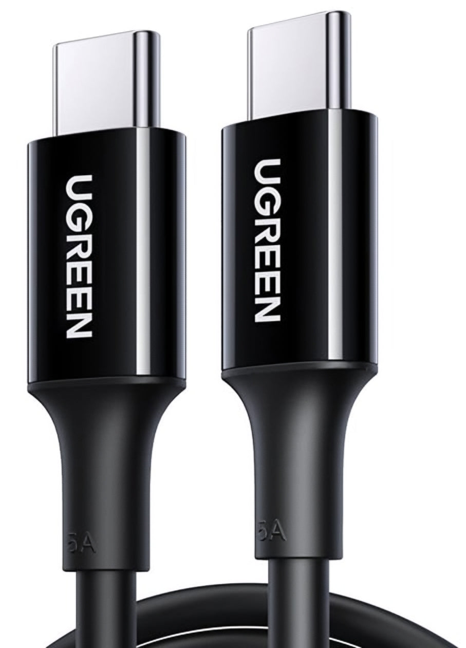 USB-C till USB-C data- och laddningskabel UGREEN US300, 100W, 2m, Svart