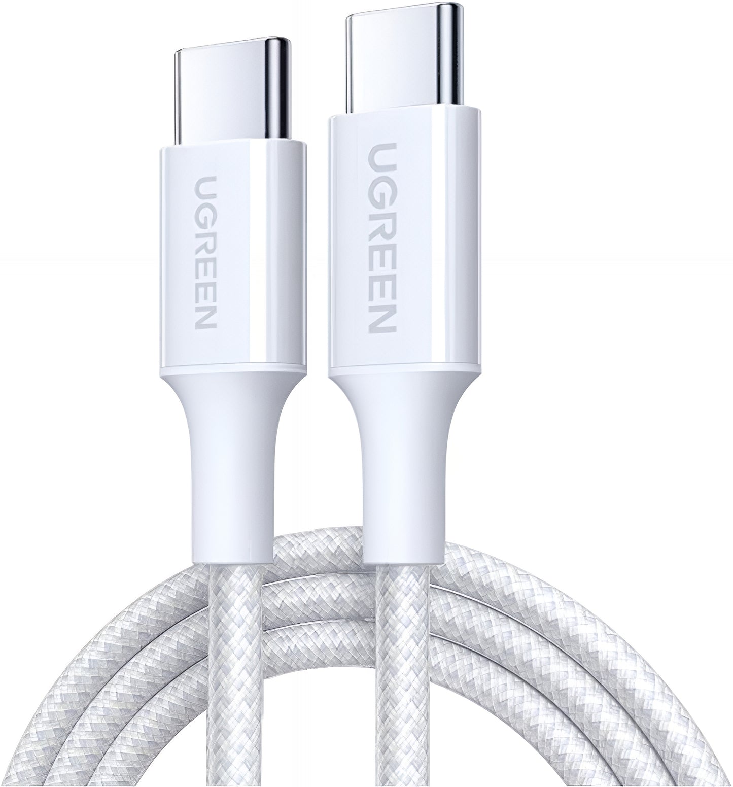USB-C till USB-C data- och laddningskabel UGREEN L501, 60W, 2m, Vit