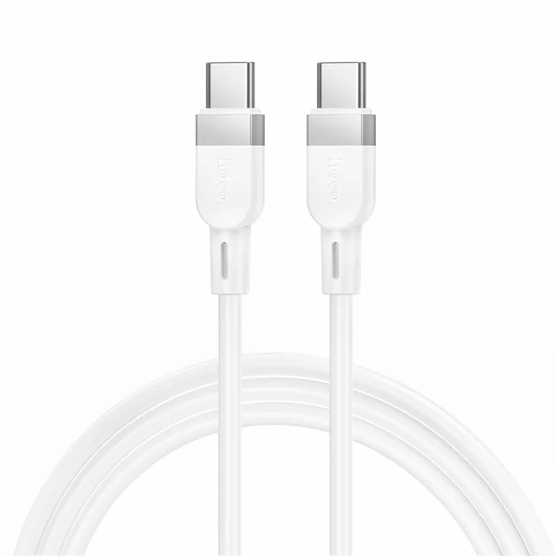 USB-C till USB-C data- och laddningskabel HOCO X109, 60W, 1m, Vit