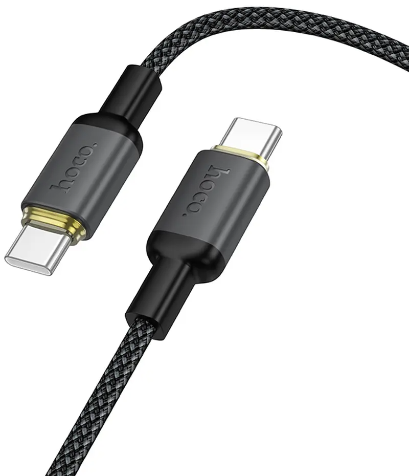 USB-C Data- och Laddningskabel - USB-C HOCO X128 Benefit, 60W, 1m, Svart