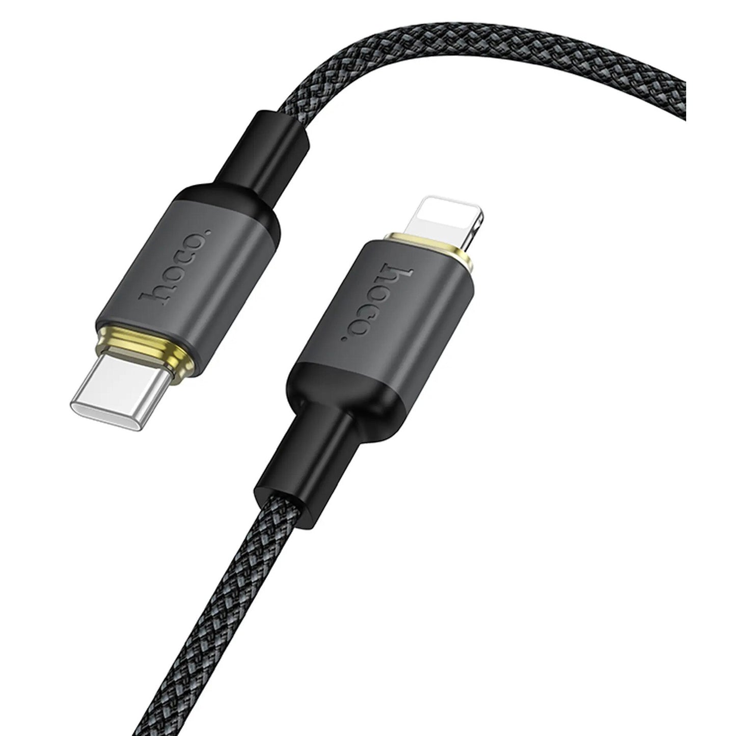 USB-A till Lightning data- och laddningskabel HOCO X128 Benefit, 12W, 1m, svart