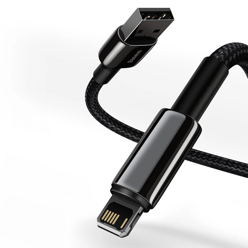 Data- och laddningskabel USB-A - Lightning Baseus Tungsten Gold, 20W, 1m, svart CALWJ-01