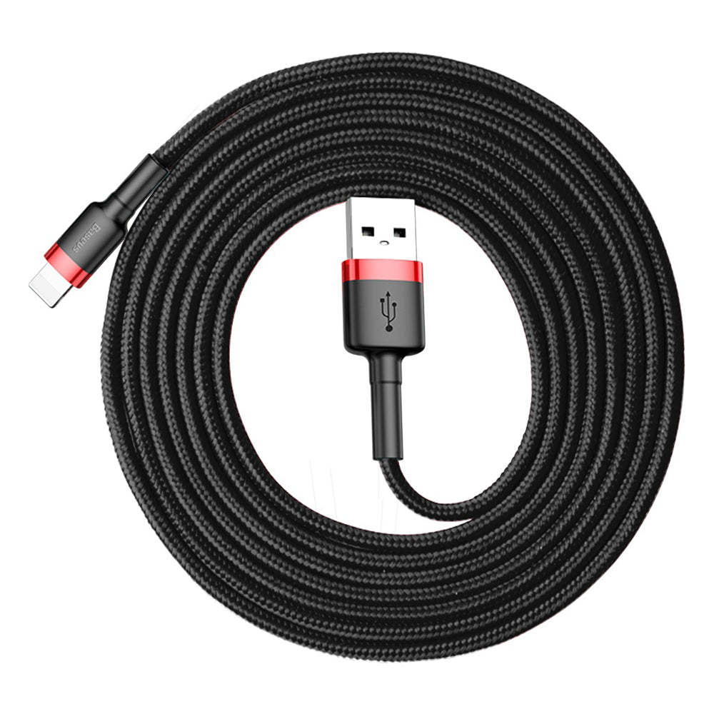 Data- och laddningskabel USB-A - Lightning Baseus Cafule, 18W, 2m, Röd CALKLF-C19