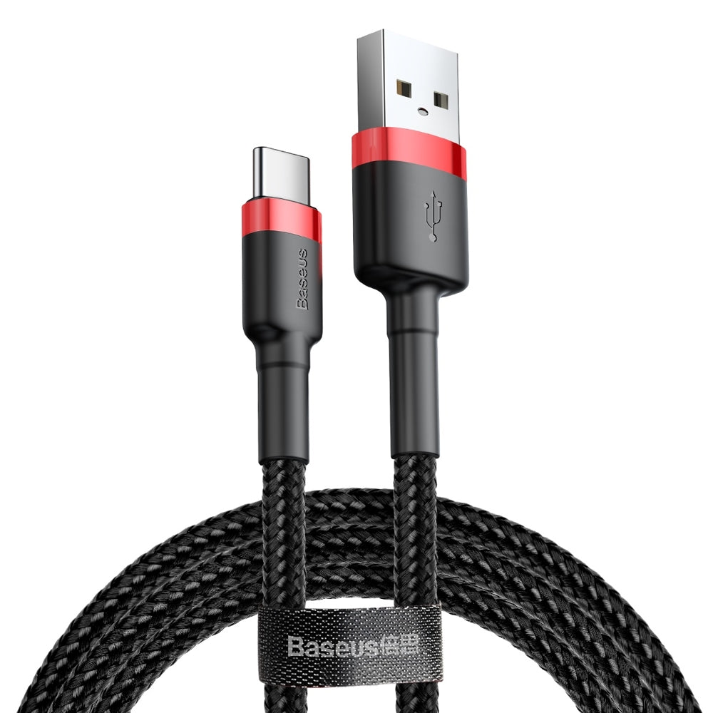 Data- och laddningskabel USB-A - USB-C Baseus Cafule, 18W, 2m, svart CATKLF-C91