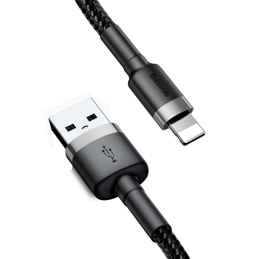 Data and Charging Cable USB-A - Lightning Baseus Cafule, 18W, 1m, Gray CALKLF-BG1