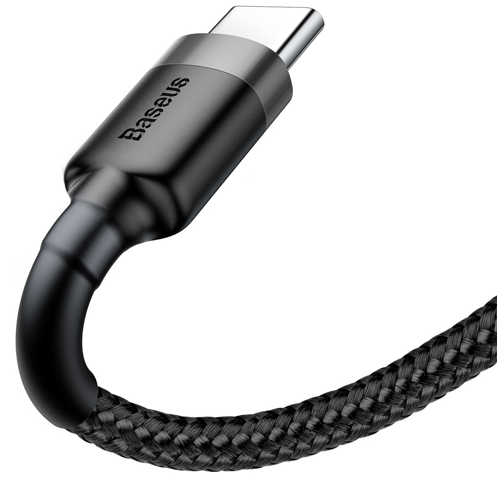 USB-A till USB-C data- och laddningskabel Baseus Cafule, 60W, 1m, Grå CATKLF-BG1