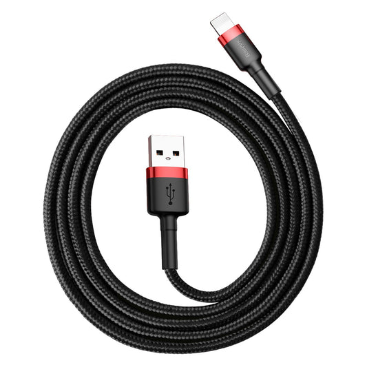 Data- och laddningskabel USB-A - Lightning Baseus Cafule, 18W, 1m, svart CALKLF-B19