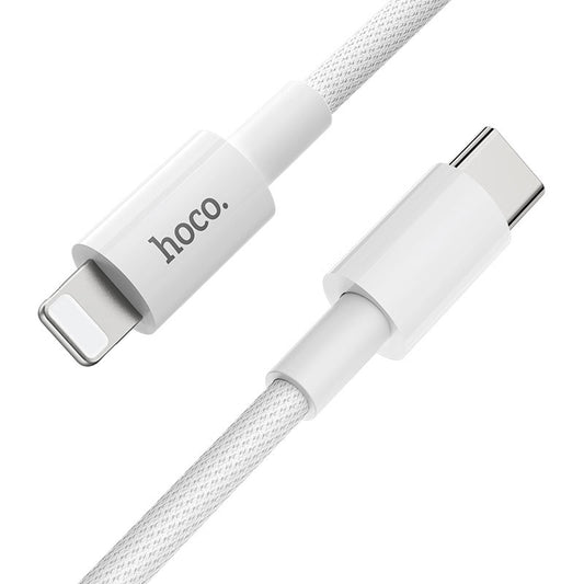 USB-C - Lightning Data- och Laddningskabel HOCO X56, 20W, 1m, Vit