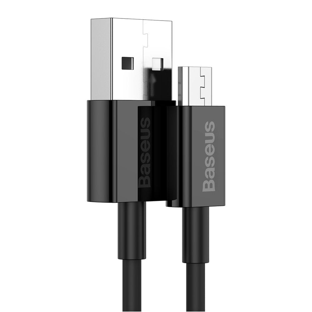Data- och laddningskabel USB-A - microUSB Baseus Superior Series, 18W, 1m, svart CAMYS-01
