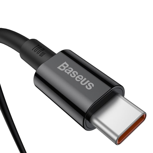 USB-C data- och laddningskabel - USB-C Baseus Superior Series, 100W, 1m, svart CATYS-B01