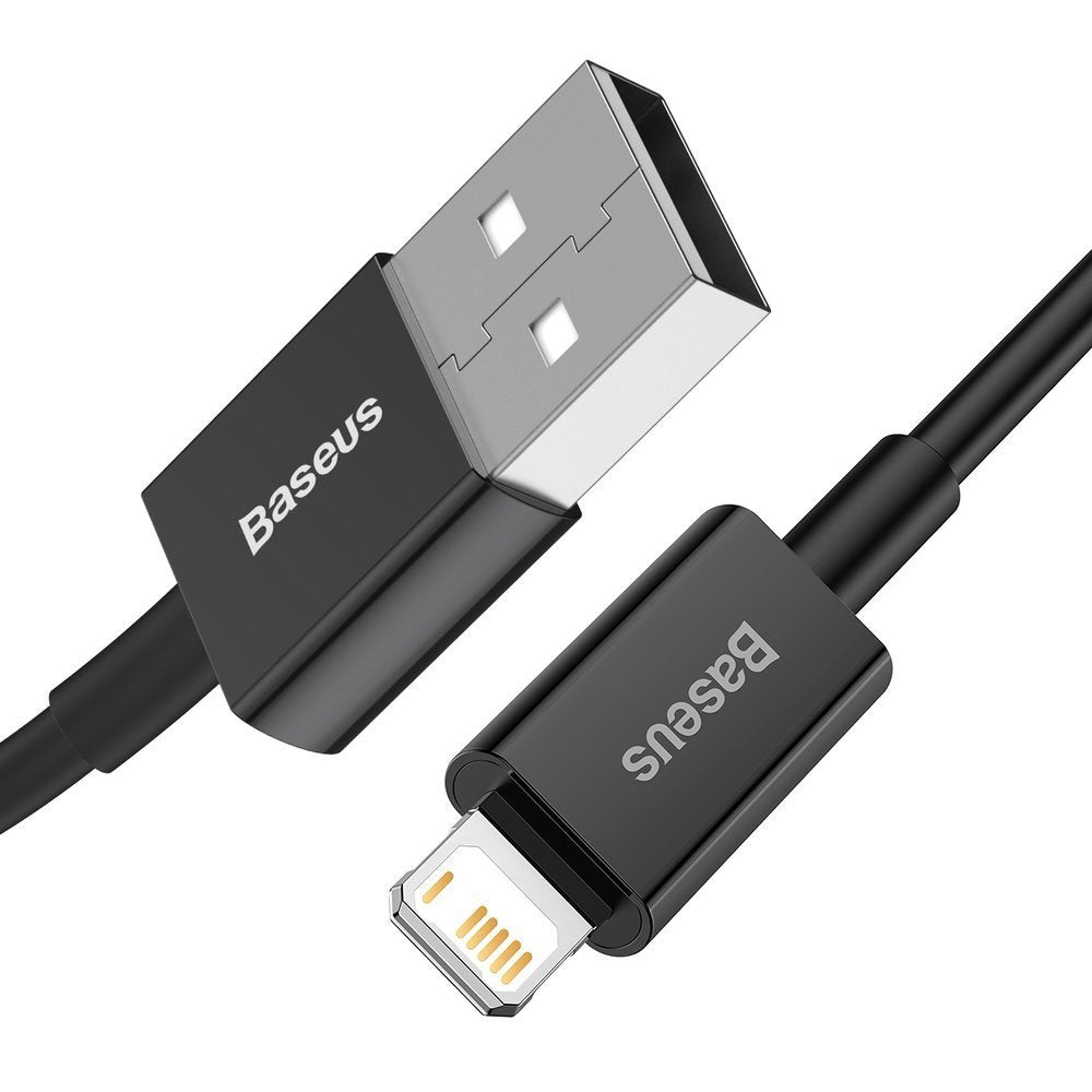 Data- och laddningskabel USB-A - Lightning Baseus Superior Series, 20W, 1m, svart CALYS-A01
