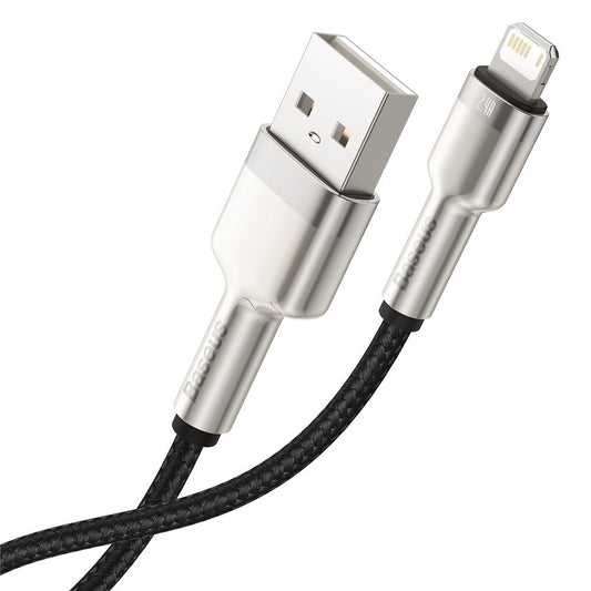 Data- och laddningskabel USB-A - Lightning Baseus Cafule Metal Series, 18W, 1m, svart CALJK-A01