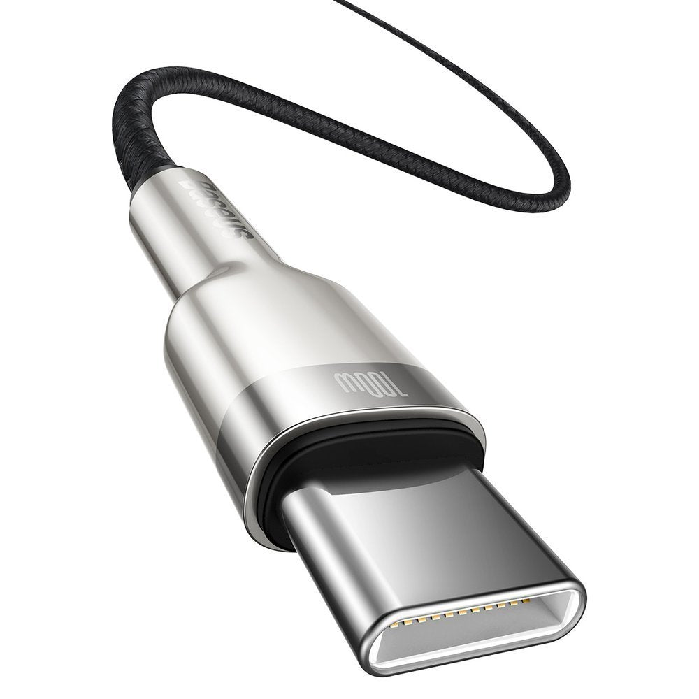 USB-C data- och laddningskabel - USB-C Baseus Cafule Metal Series, 100W, 1m, svart CATJK-C01