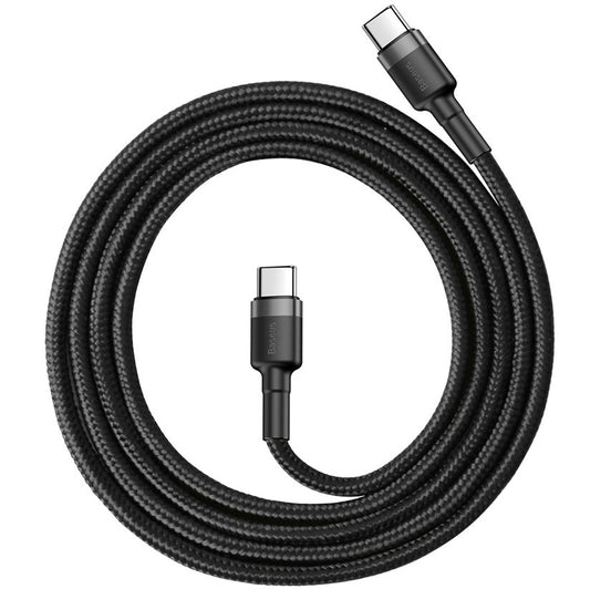USB-C data- och laddningskabel - USB-C Baseus Cafule, 60W, 1m, svart CATKLF-GG1 CATKLF-GG1
