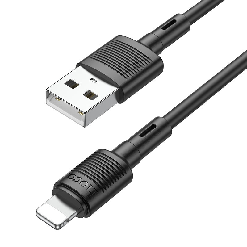 USB-A - Lightning Data- och Laddningskabel HOCO X83 Victory, 18W, 1m, Svart