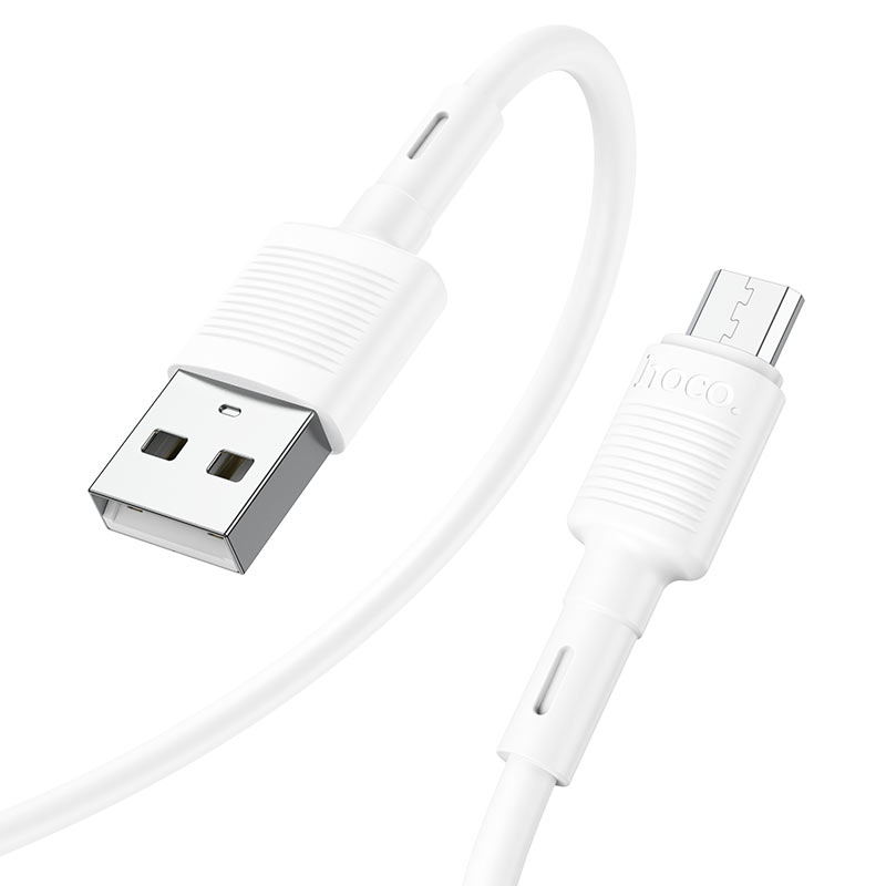 Data- och laddningskabel USB-A till microUSB HOCO X83 Victory, 18W, 1m, Vit