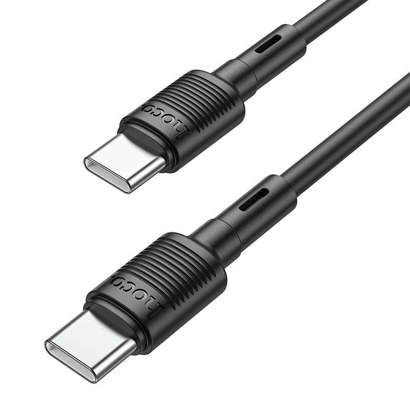 Data- och laddningskabel USB-C - USB-C HOCO X83 Victory USB-C, 60W, 1m, Svart
