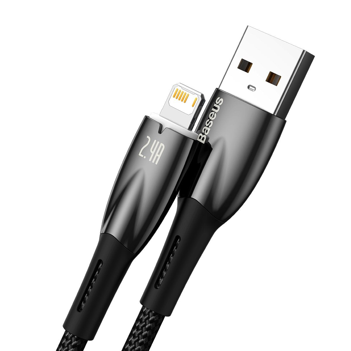 Baseus Glimmer Series USB-A - Lightning data- och laddningskabel, 20W, 2m, svart