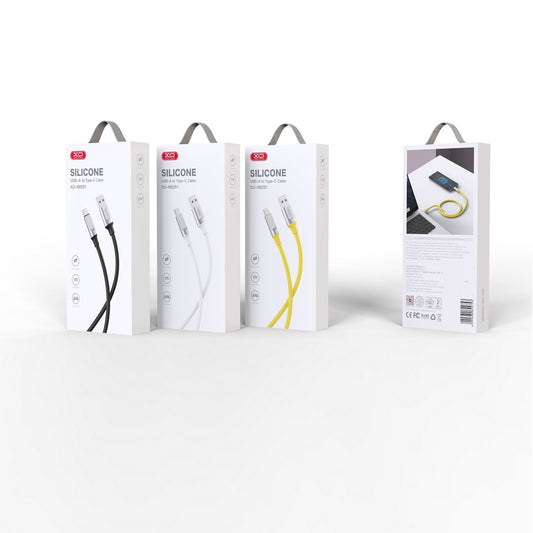 USB-A - USB-C Data- och Laddningskabel XO Design NB251, 18W, 1m, Svart