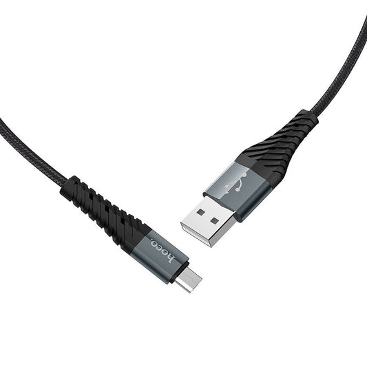 HOCO X38 Cool USB-A - microUSB data- och laddningskabel, 18W, 1m, svart