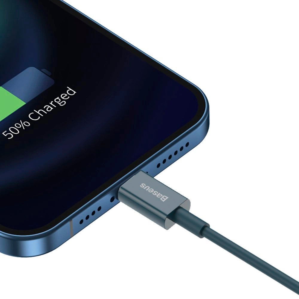 Data- och laddningskabel USB-A - Lightning Baseus Superior Series, 20W, 1m, Blå CALYS-A03