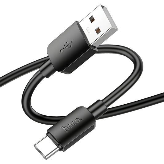 USB-A till USB-C data- och laddningskabel HOCO X96, 27W, 0,25m, Svart