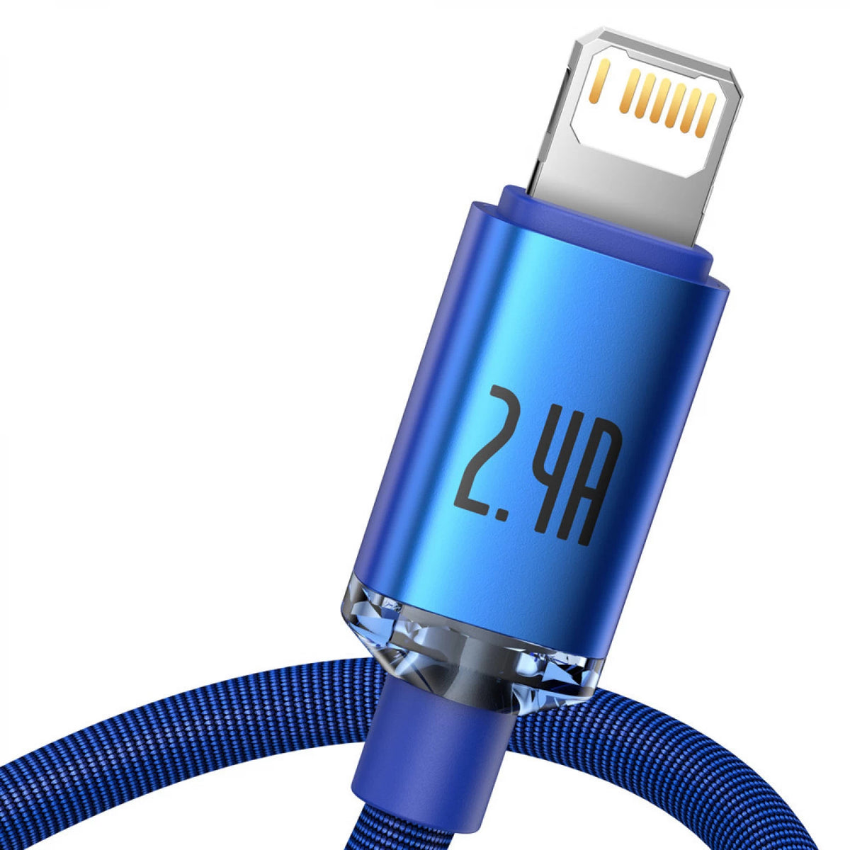 Baseus Crystal Shine Series USB-A - Lightning data- och laddningskabel, 18W, 2m, blå CAJYY000103