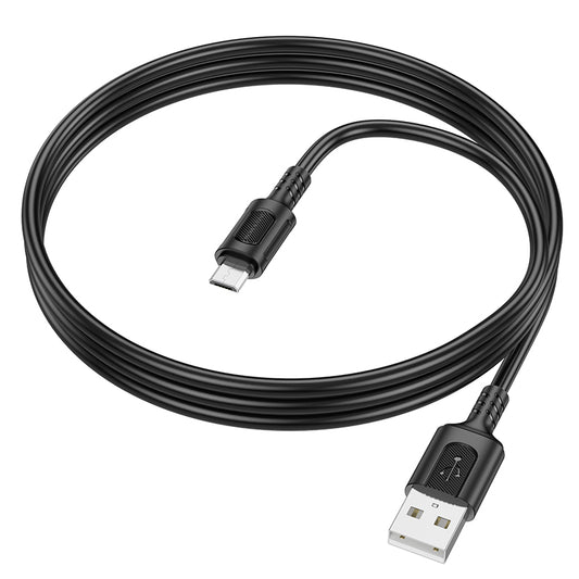 Data- och laddningskabel USB-A - microUSB Borofone BX111 Feliz, 18W, 1m, Svart