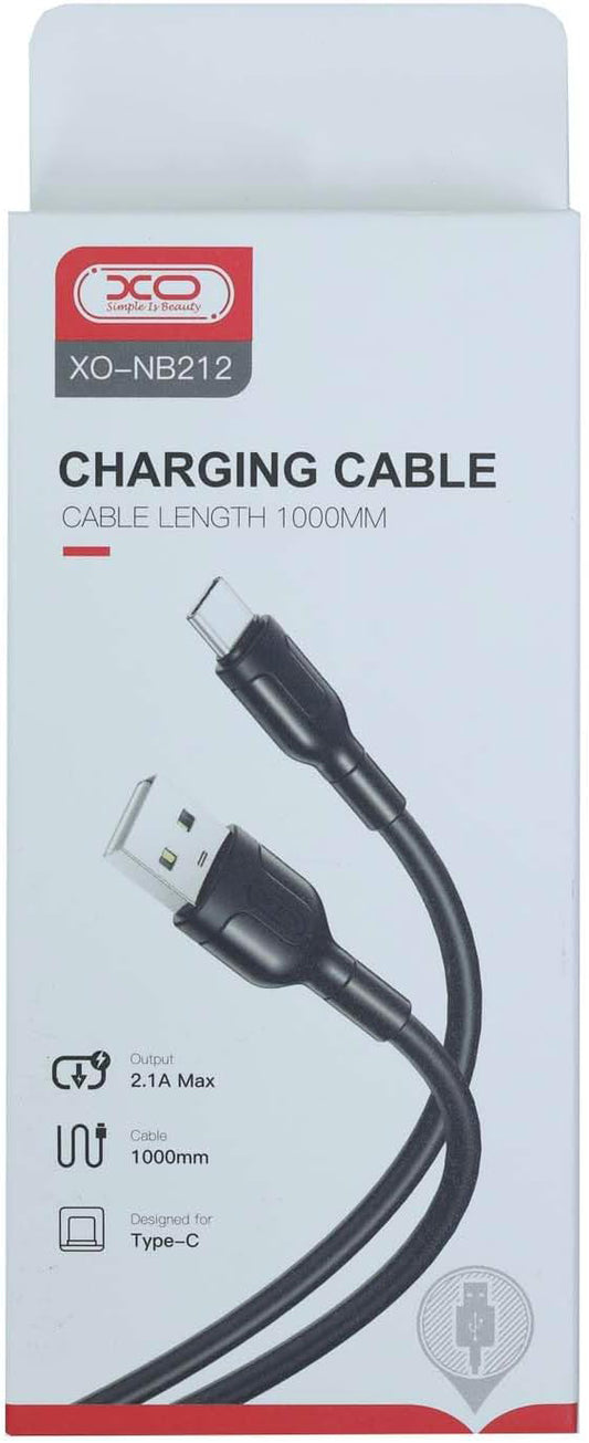 USB-A - microUSB data- och laddningskabel XO Design NB212, 18W, 1m, svart